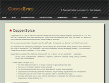 Tablet Screenshot of copperspice.com